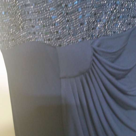 Navy Sequin Cocktail Dress by EnFocus. Size 18W - Picture 4 of 5